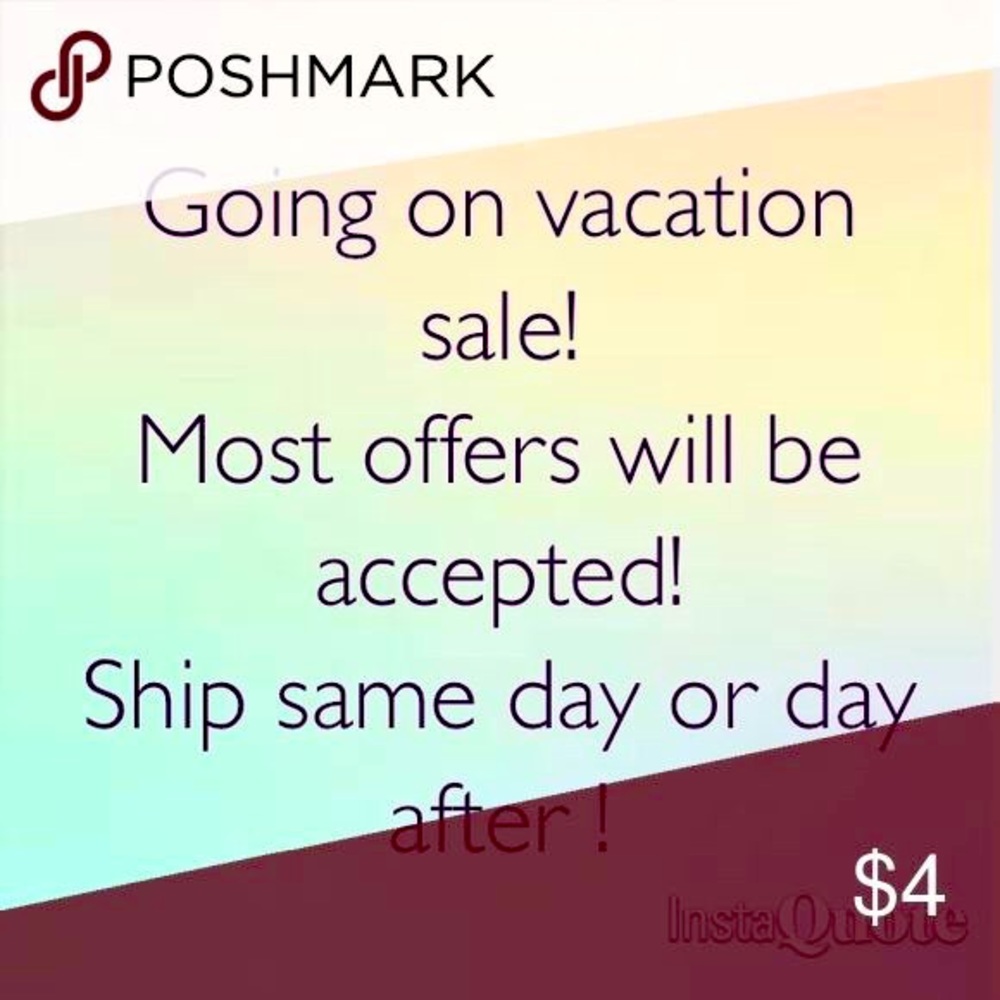 Going on VACATION SALE